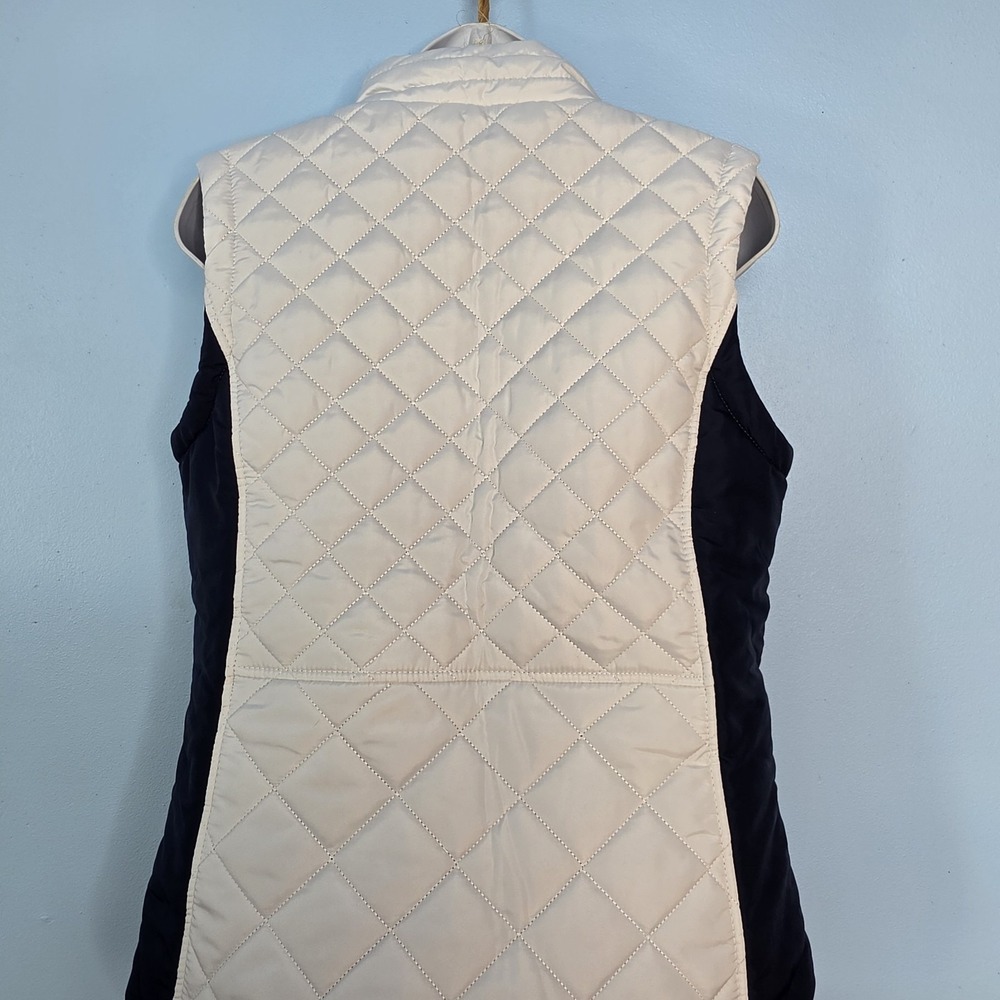 Seahawks Official NFL Team Womens M Puffer Vest Quilted White Jacket Full Zip - Picture 13 of 14